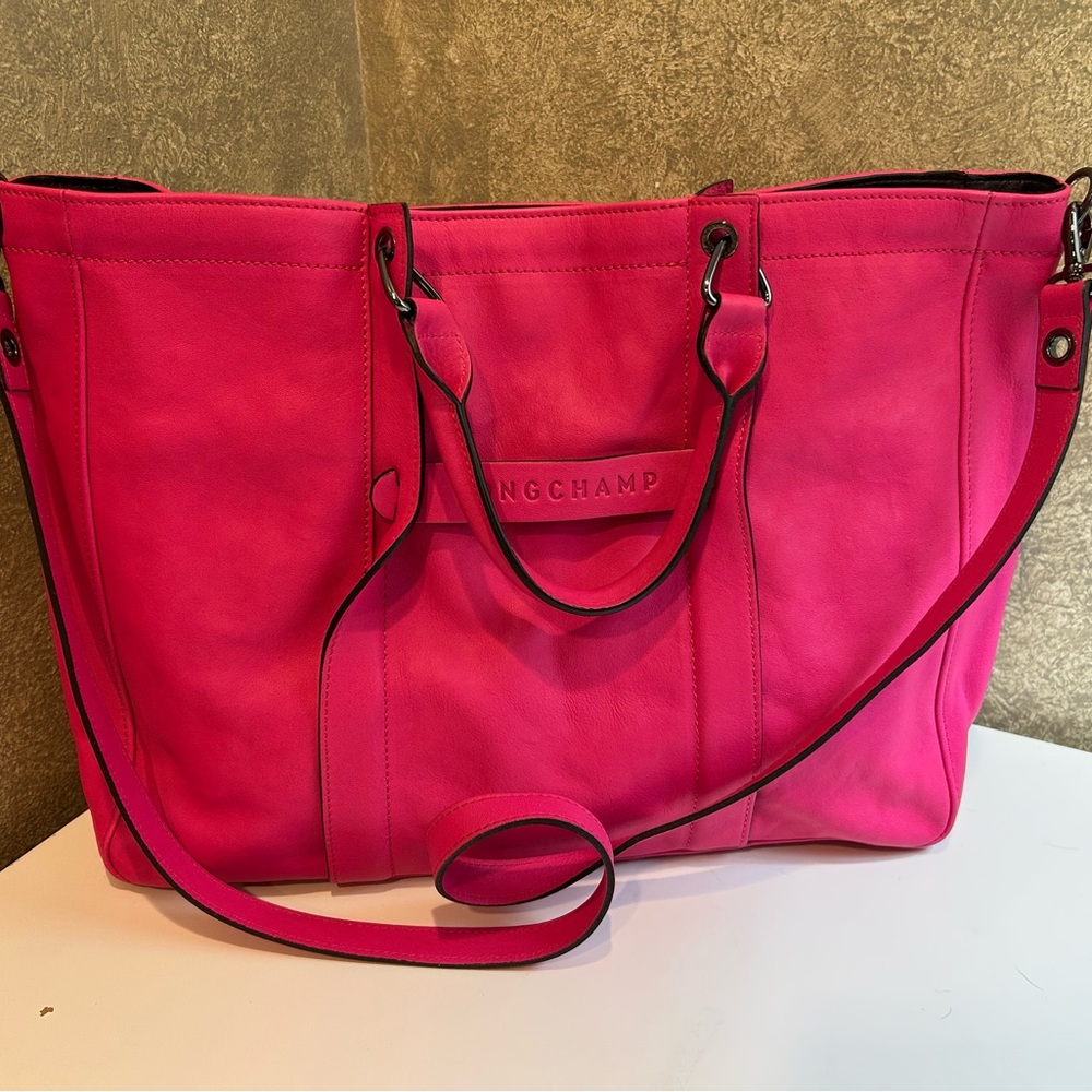 Longchamp Bright Pink Tote Bag